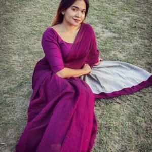 রুচিশীল ডিজাইন এন্ডি কটন সুতি শাড়ি