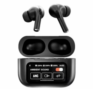 AirPods A9 Pro 2024 Earbuds (Black) | ANC/ENC with LED Touch Screen