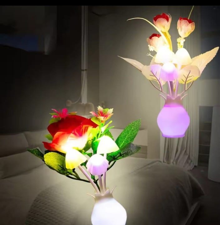 Color changing Plug-in LED Mushroom Dream Bed Lamp Sensor Led Night Light - Image 2