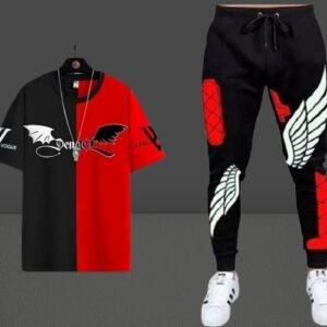 Premium Quality Stylist Printed T-Shirt & Full pant for man(লকেট হবে না)