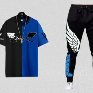 Premium Quality Stylist Printed T-Shirt & Full pant for man(লকেট হবে না)