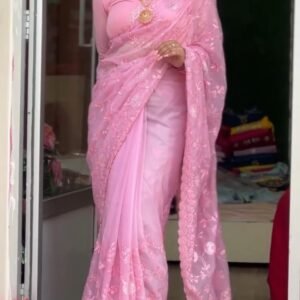 ইন্ডিয়ান জর্জেট শাড়ি,