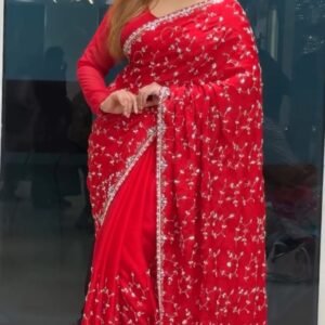 ইন্ডিয়ান জর্জেট শাড়ি