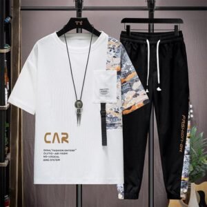Casual O-neck T-shirts + Pants Tracksuit Set