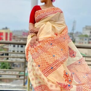 হাফ সিল্ক শাড়ি