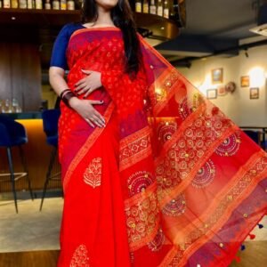 হাফ সিল্ক শাড়ি