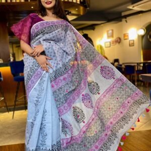 হাফ সিল্ক শাড়ি