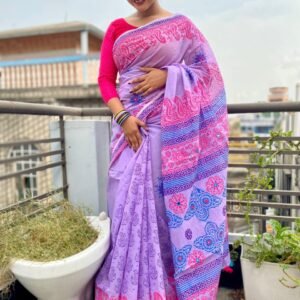 হাফ সিল্ক শাড়ি