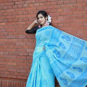 হাফ সিল্ক শাড়ি