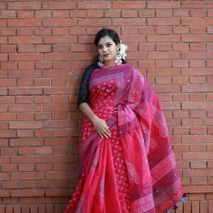 হাফ সিল্ক শাড়ি