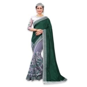 ইন্ডিয়ান জর্জেট শাড়ি ব্লাউজ পিস সহ