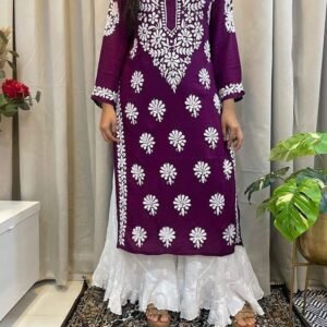 ইন্ডিয়ান আরি সুতার কাজ করা রেডিমেড থ্রি পিস