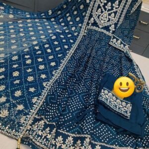 রেডিমেড রেশমি কটন গাউন থ্রি পিস