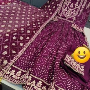 রেডিমেড রেশমি কটন গাউন থ্রি পিস