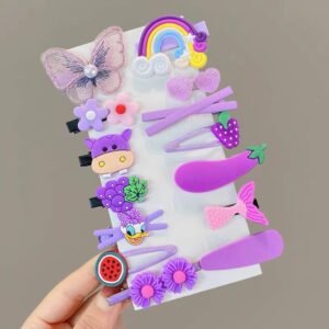 14Pcs/Set Cartoon Butterfly Rainbow Hairpin