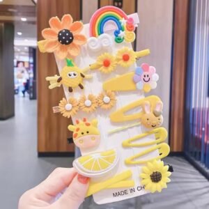 14Pcs/Set Cartoon Butterfly Rainbow Hairpin