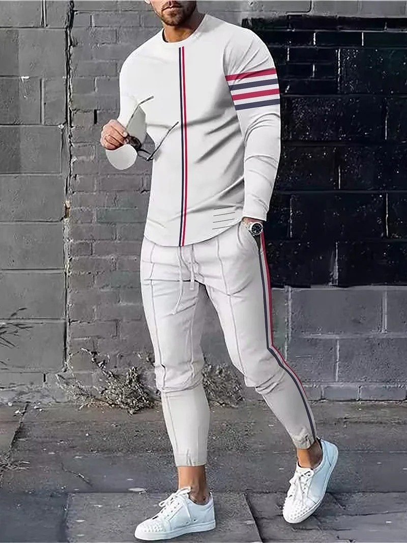 Product details of New Fashion full Sleeves T-Shirt & Full Pant Combo (Set) for Man