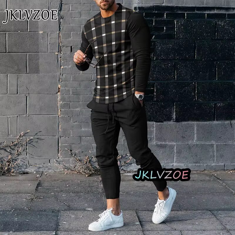 Product details of New Fashion full Sleeves T-Shirt & Full Pant Combo (Set) for Man