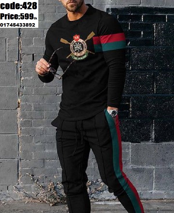 Product details of New Fashion full Sleeves T-Shirt & Full Pant Combo (Set) for Man