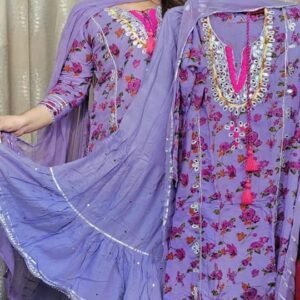 🥰নিউ আলিয়া কাট থ্রি পিস😍