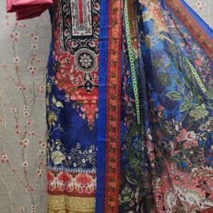 ইন্ডিয়ান থ্রিডি পিন্ড সিল্ক থ্রি পিস