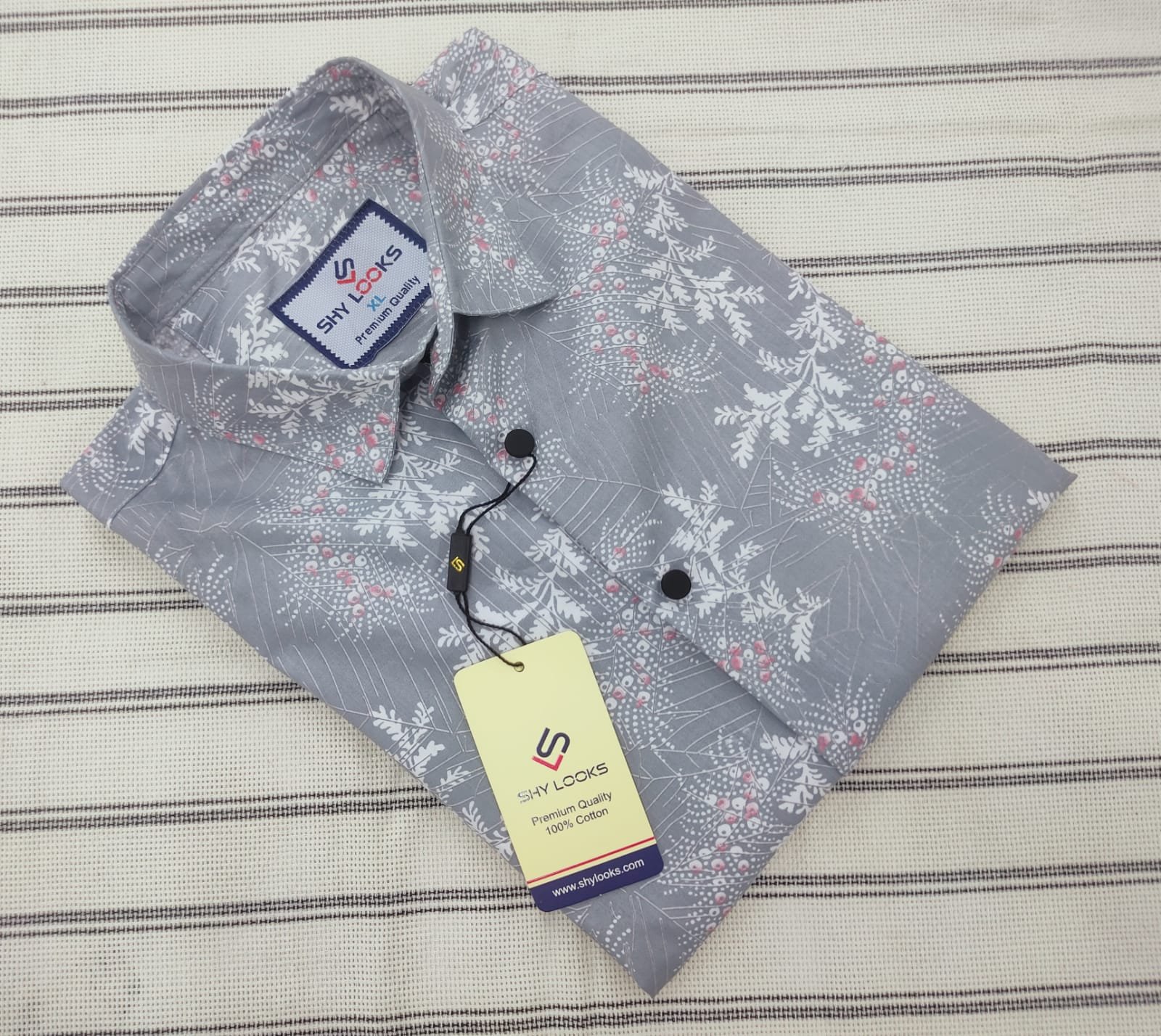 Pure Cotton full Sleeve Print Shirt for Men's - Image 2