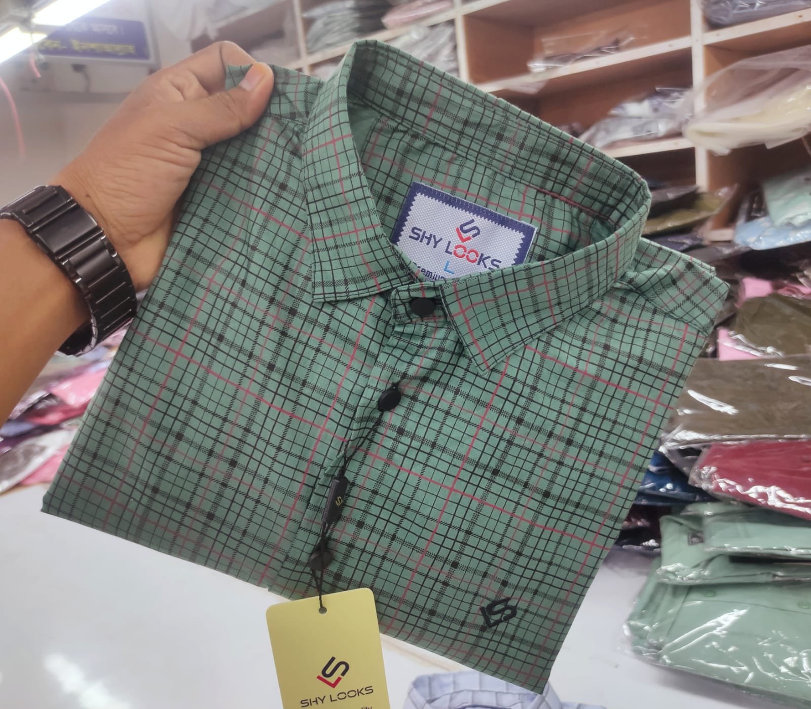*Cotton full Sleeve Check Shirt for Men's