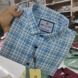 *Cotton full Sleeve Check Shirt for Men's