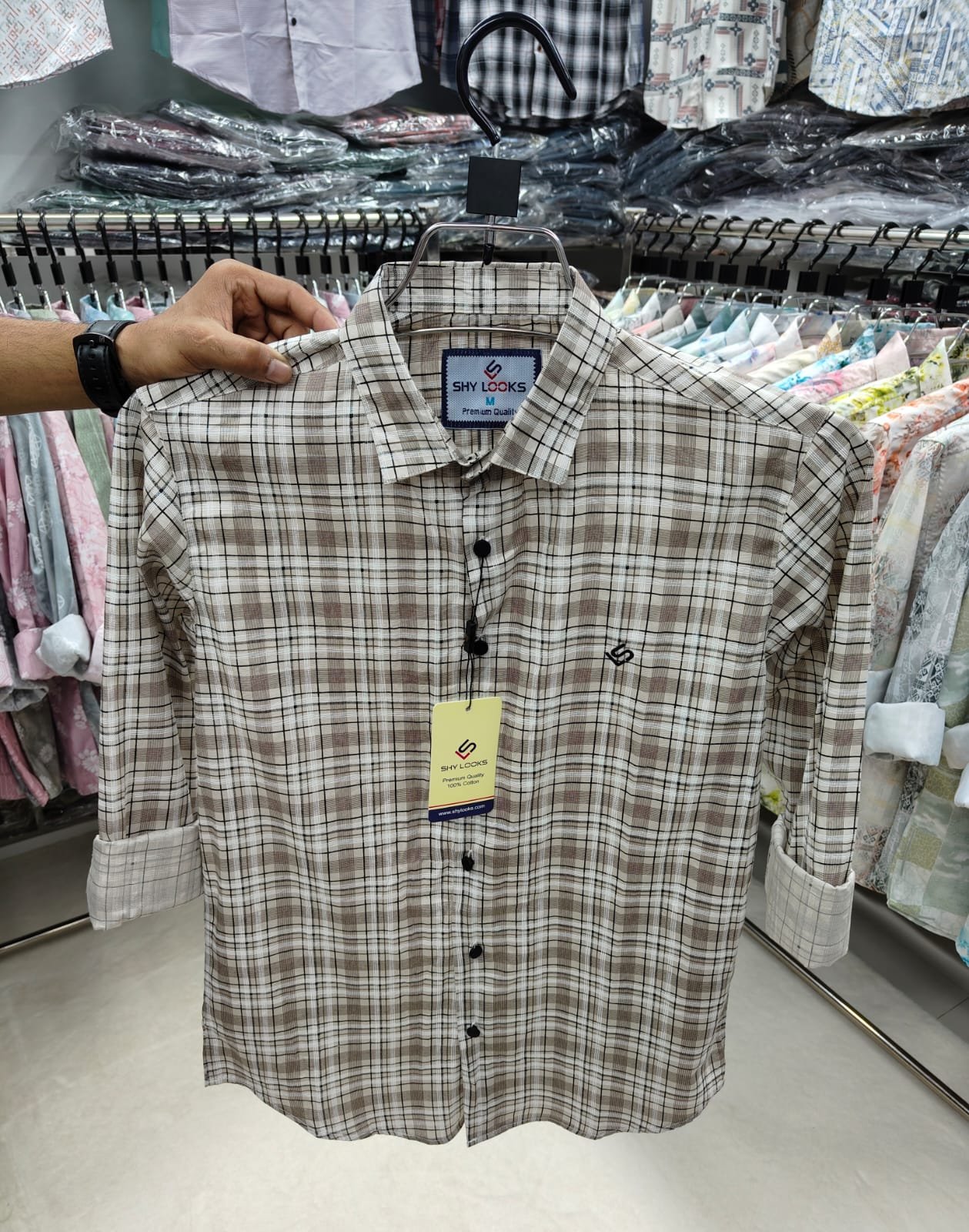 *Cotton full Sleeve Check Shirt for Men's
