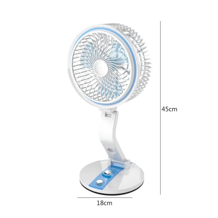 Rechargeable folding fan with LED light - Image 4