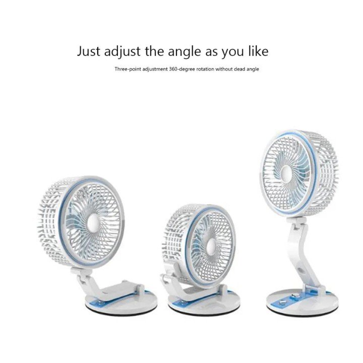 Rechargeable folding fan with LED light - Image 2