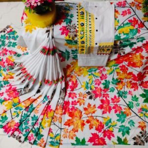 নতুন ধুপিয়ান সিল্ক শাড়ি ও পাঞ্জাবির কাপল সেট