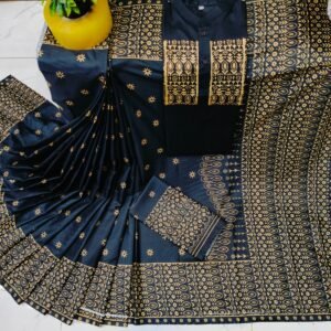 নতুন ধুপিয়ান সিল্ক শাড়ি ও পাঞ্জাবির কাপল সেট