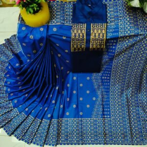 নতুন ধুপিয়ান সিল্ক শাড়ি ও পাঞ্জাবির কাপল সেট