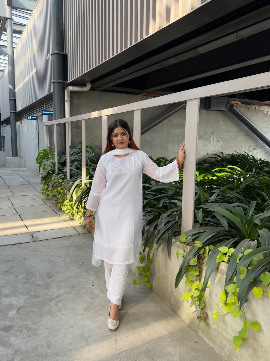 জর্জেট কারচুপি কাজ করা ফোর পিস