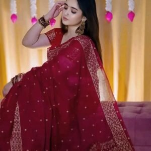 প্রিমিয়াম হাফ সিল্ক শাড়ী