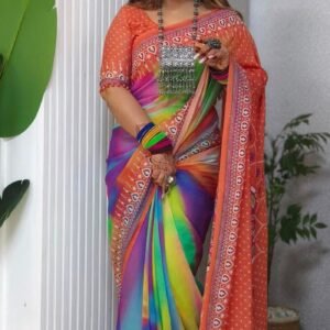 Digital Print Sharee with Blouse Piece