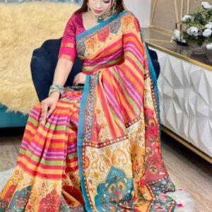 Digital Print Sharee with Blouse Piece