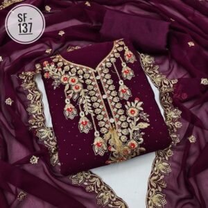 Embroidary Georjet Three Piece