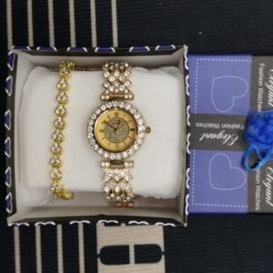 Ladis Watch with brace light(রিয়েল পিক)