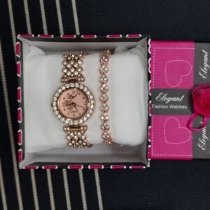 Ladis Watch with brace light(রিয়েল পিক)