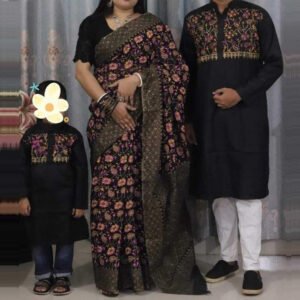 বাচ্চা সহ কাপড় ড্রেস(ফ্যামিলি কম্বো)