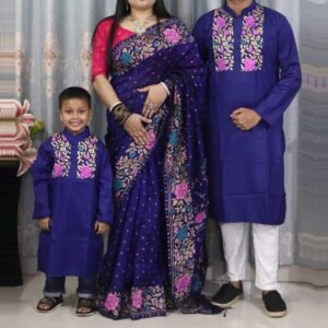 বাচ্চা সহ কাপড় ড্রেস(ফ্যামিলি কম্বো)