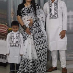 বাচ্চা সহ কাপড় ড্রেস(ফ্যামিলি কম্বো)