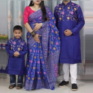 বাচ্চা সহ কাপড় ড্রেস(ফ্যামিলি কম্বো)