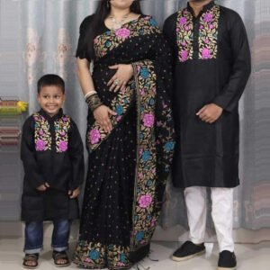 বাচ্চা সহ কাপড় ড্রেস(ফ্যামিলি কম্বো)