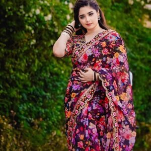 Digital Print Sharee with Blouse Piece