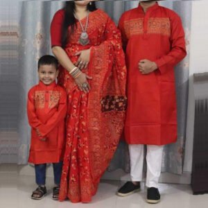 বাচ্চা সহ কাপড় ড্রেস(ফ্যামিলি কম্বো)