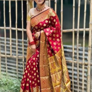 🥰প্রিমিয়াম মানের কাতান শাড়ি🥰