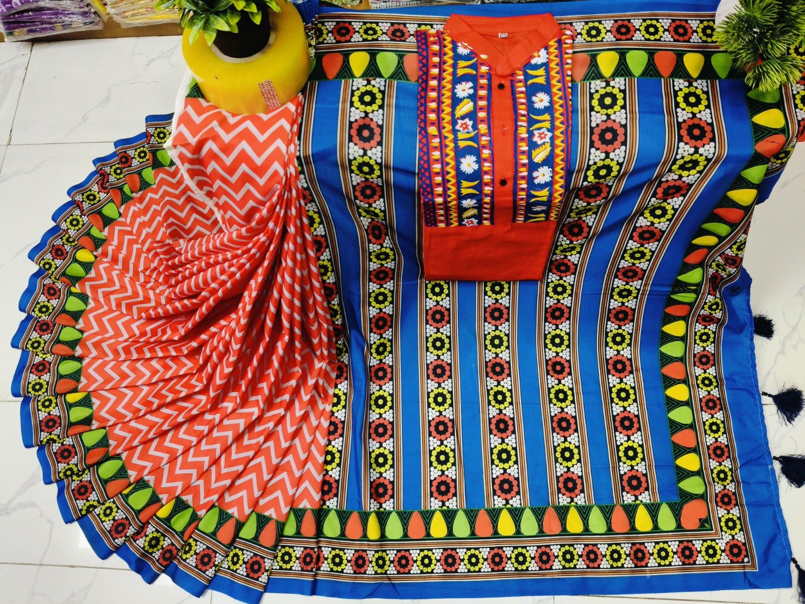 চান্দুরি সিল্ক নতুন শাড়ি(কাপল ড্রেস)